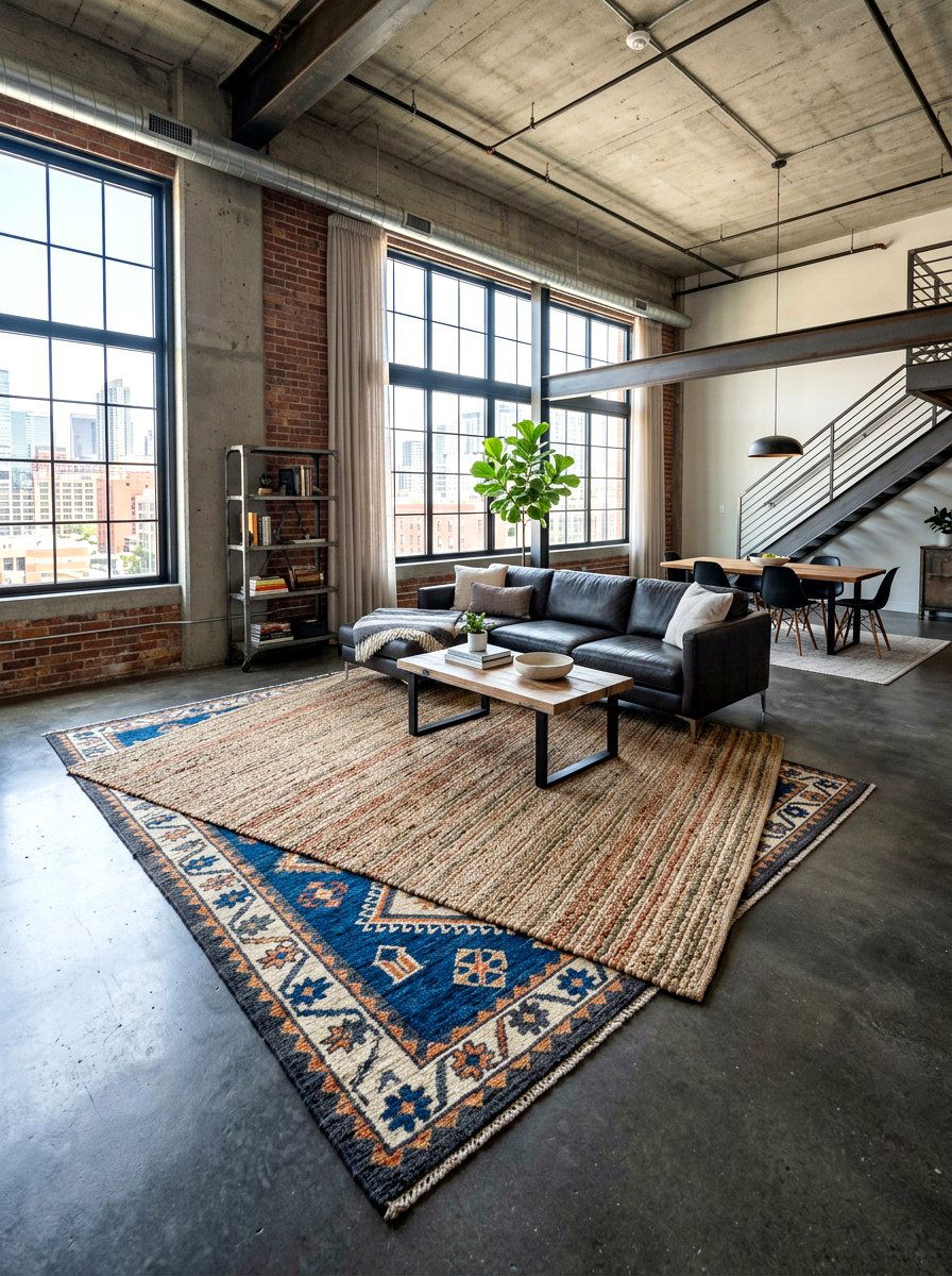 Double Layered Area Rugs - 30 layered rug ideas