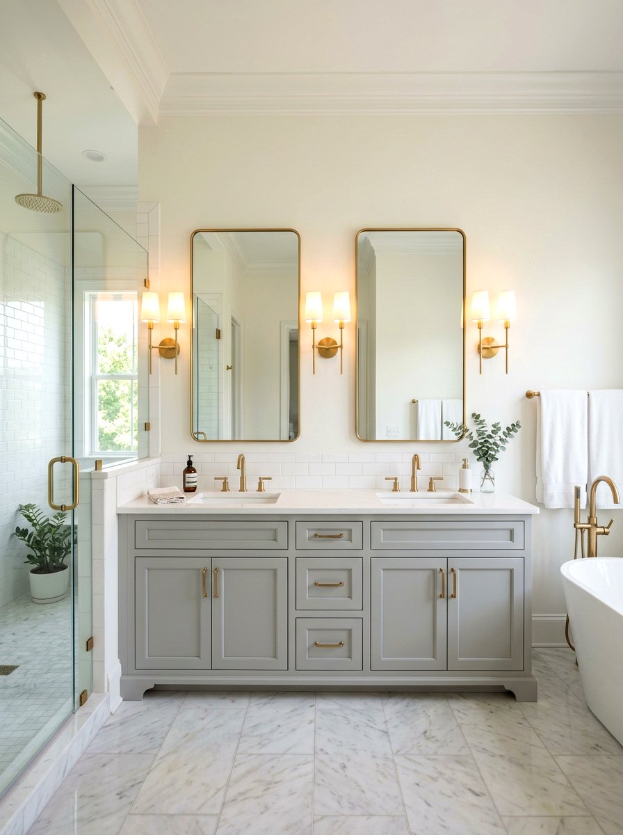 Double Light Sconce - 30 vanity lighting ideas