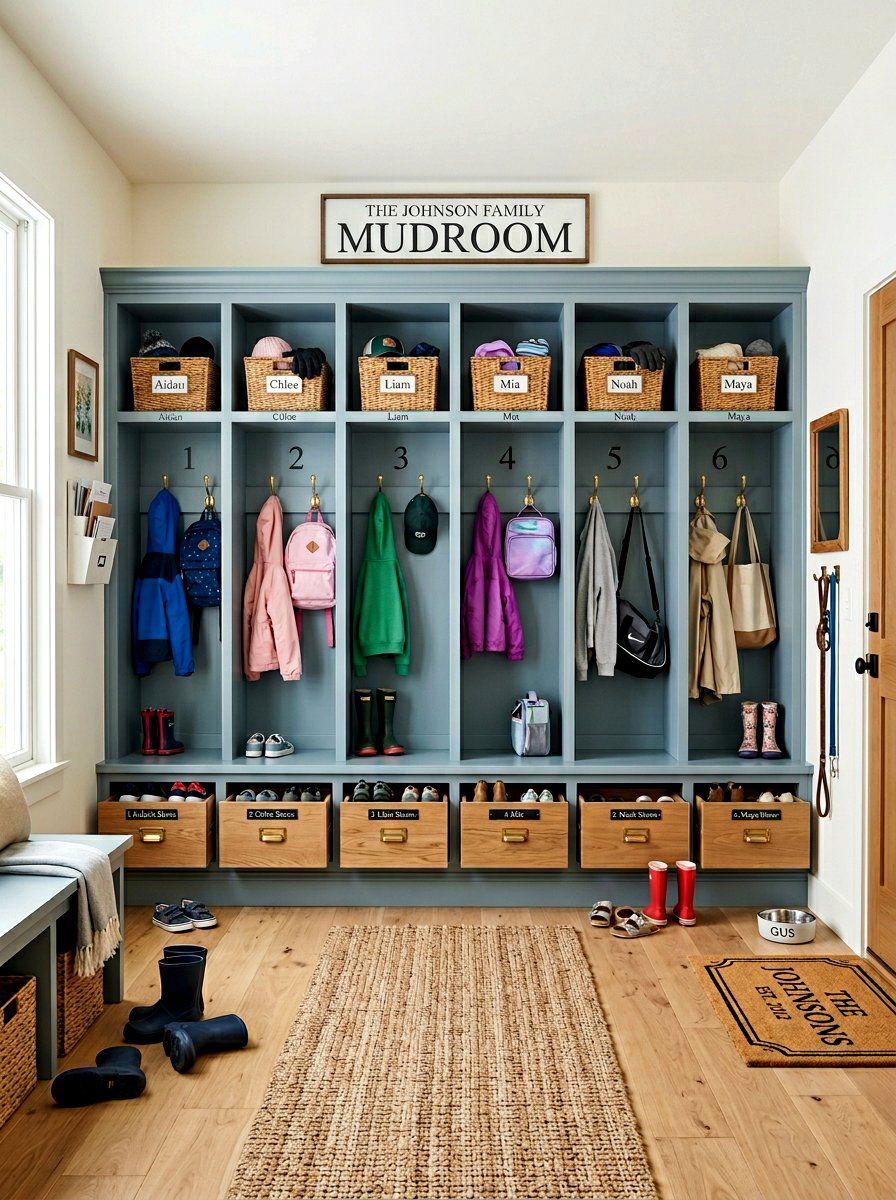 Double Mudroom Locker - 30 mudroom locker ideas
