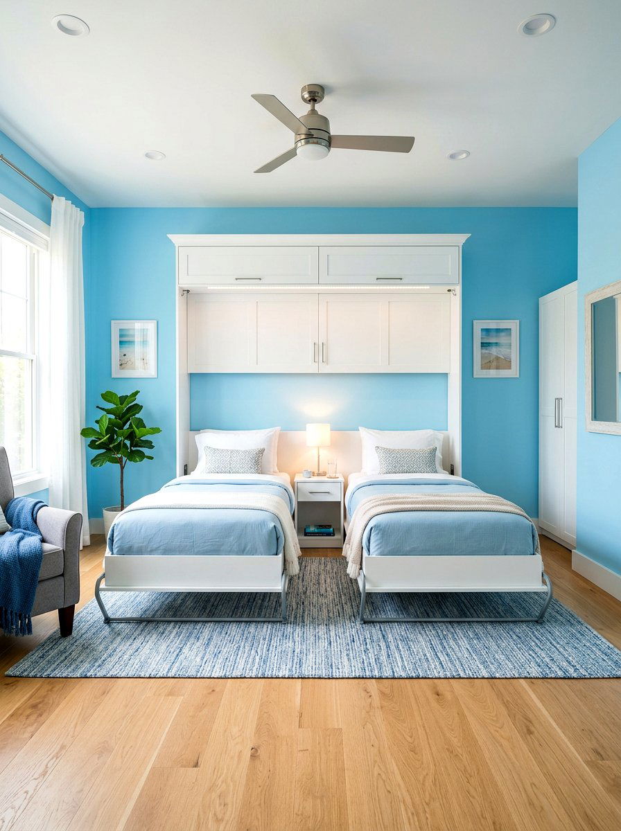 Double Murphy Bed - 30 fold out bed room ideas