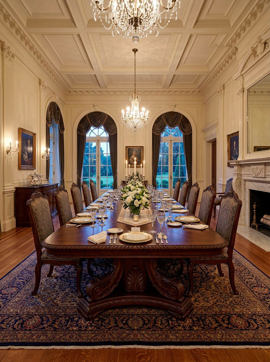 Double Pedestal Dining Table - 30 extendable dining table ideas