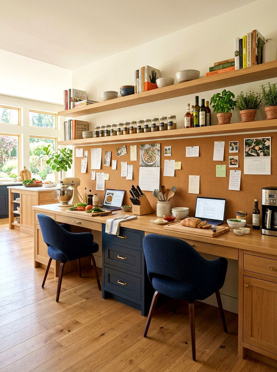 Double Person Kitchen Workstation - 30 kitchen desk nook ideas