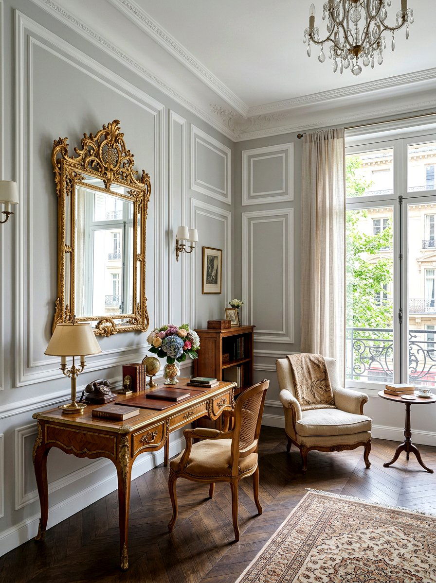 Double Picture Frame Molding - 30 office wall molding ideas