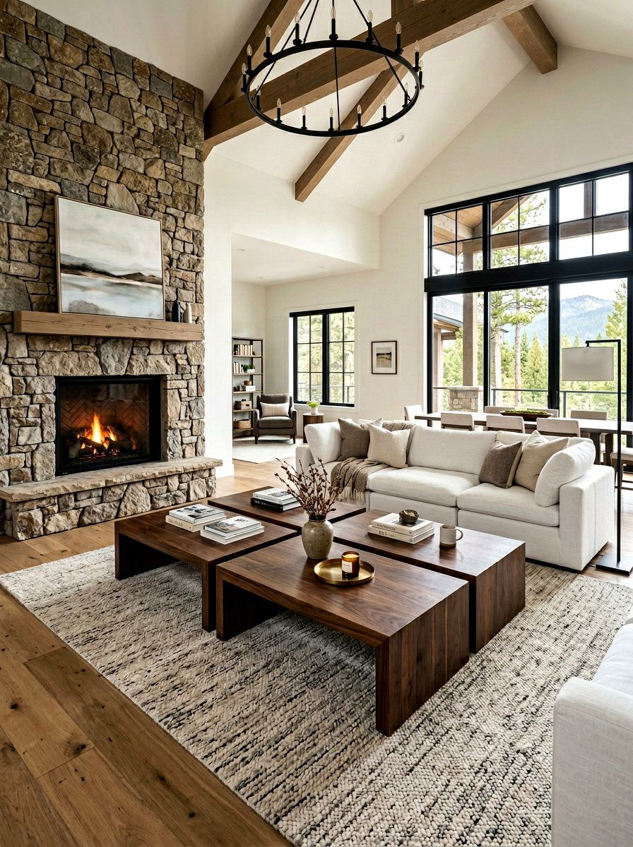 Double Rectangular Coffee Table - 30 oversized coffee table ideas