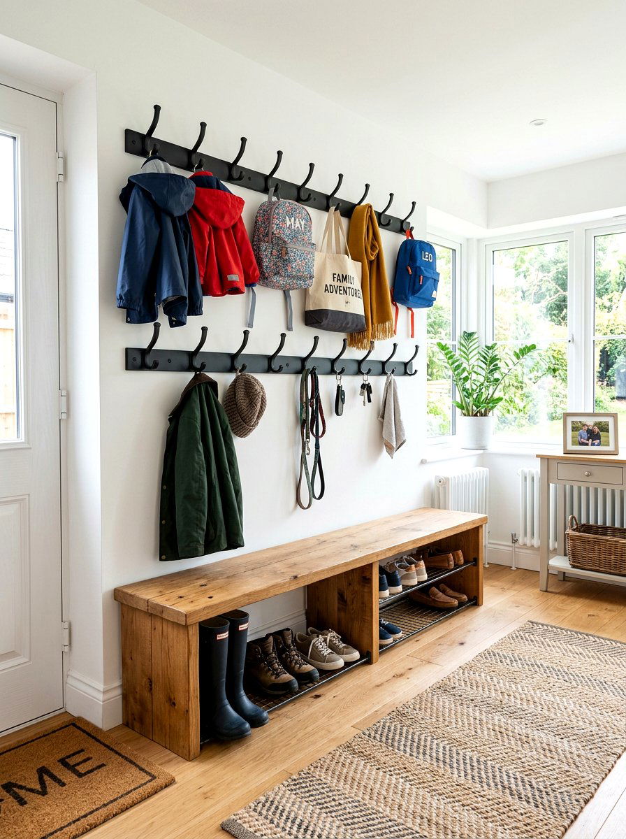 Double Row Wall Rack - 30 coat rack ideas