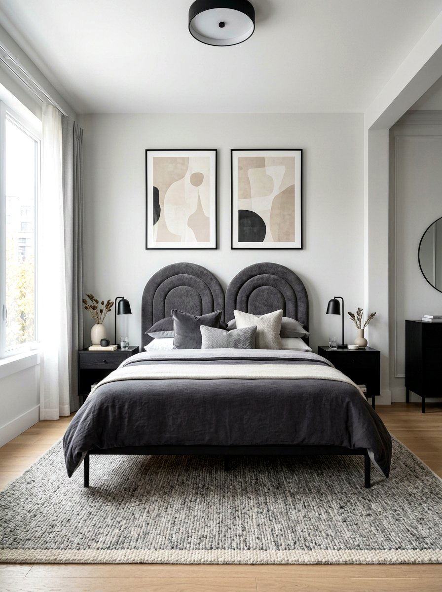 Double Scalloped Headboard - 30 scalloped headboard ideas
