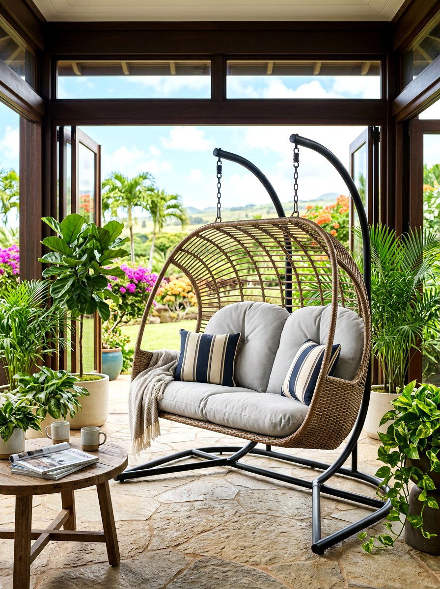 Double Seater Hanging Chair - 30 cozy cocoon chair ideas