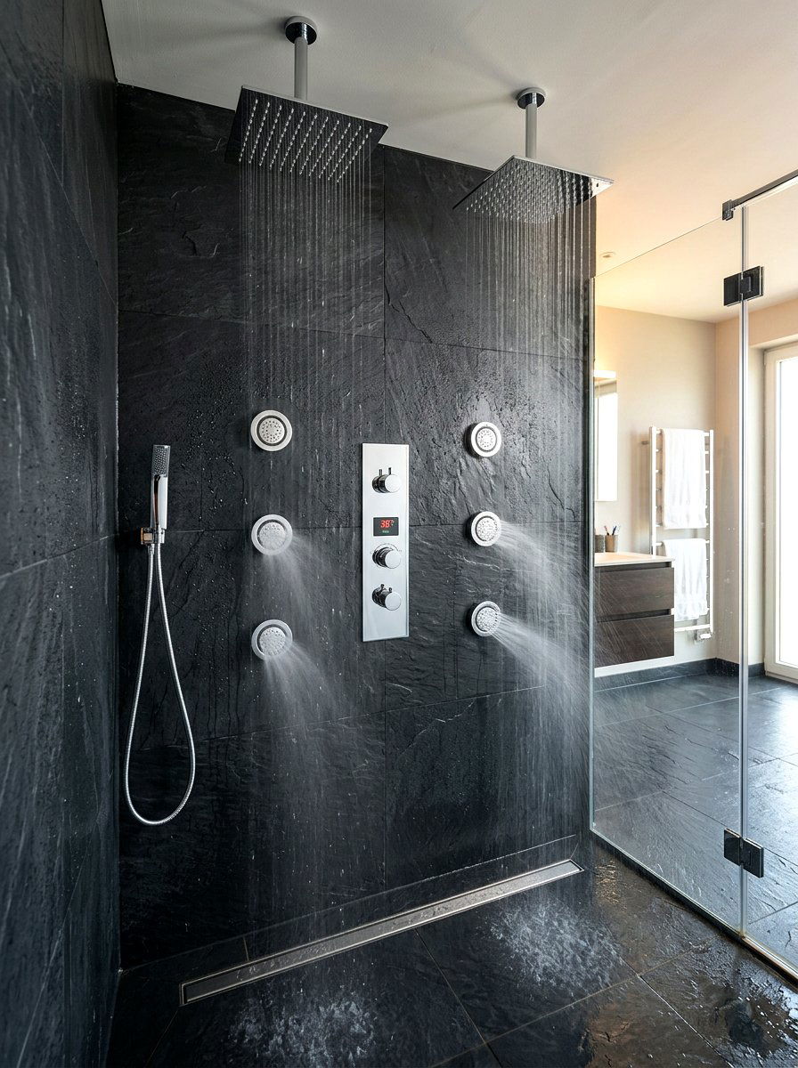 Double Shower Head With Body Jets - 30 double shower head ideas