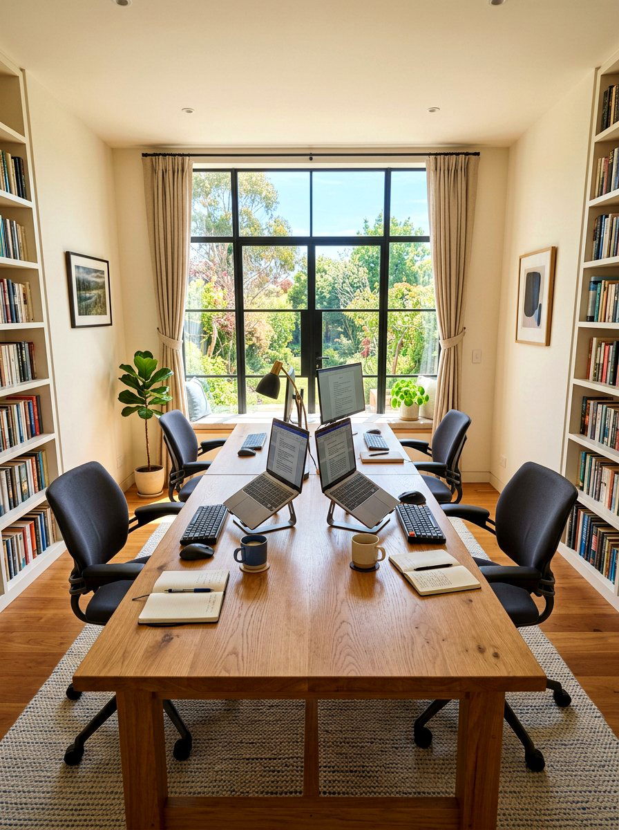 Double Sided Desk - 30 writing room ideas
