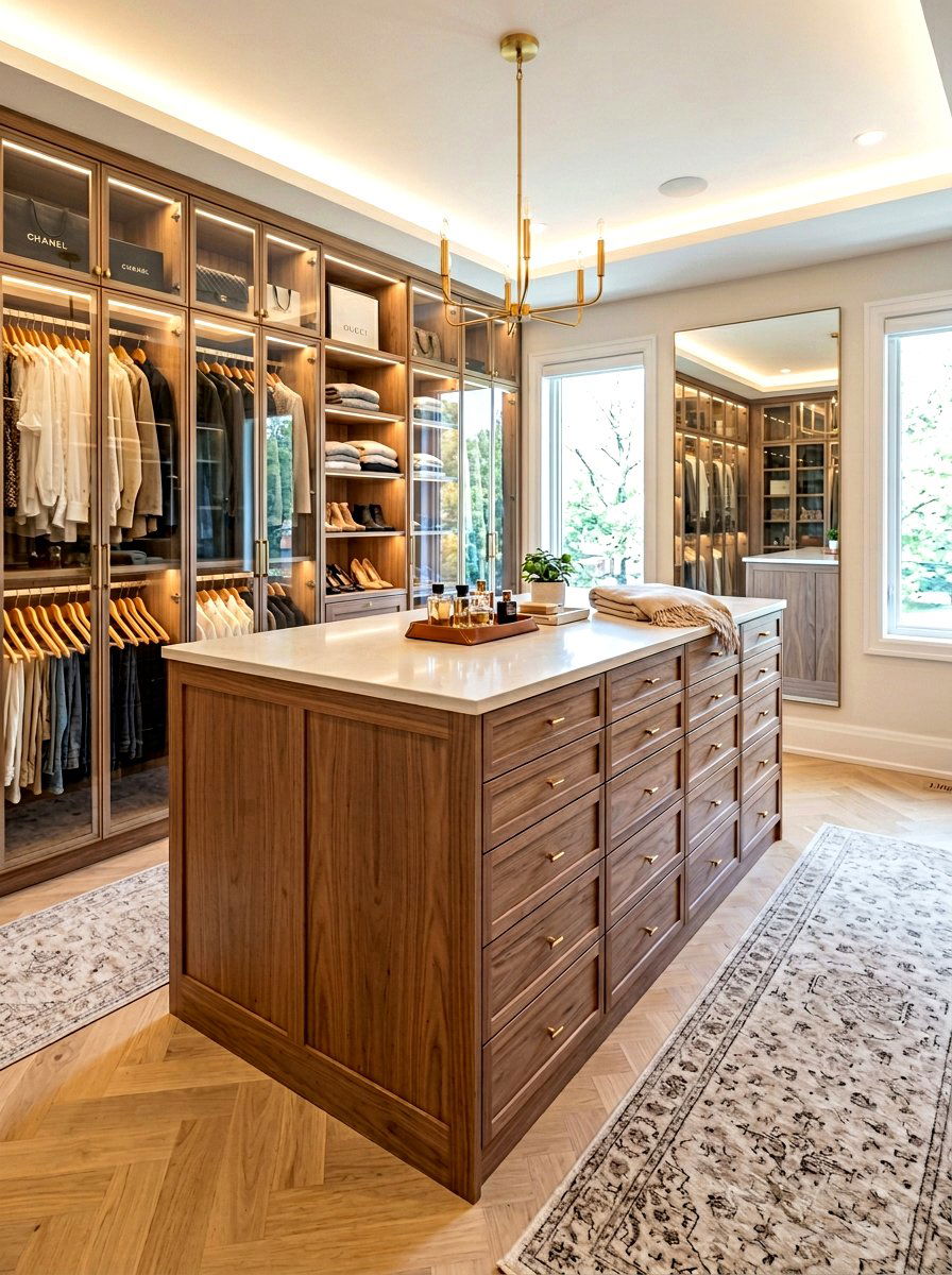 Double Sided Drawer Storage - 30 closet island storage ideas