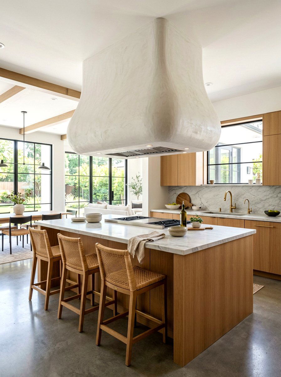 Double Sided Plaster Hood - 30 plaster range hood ideas