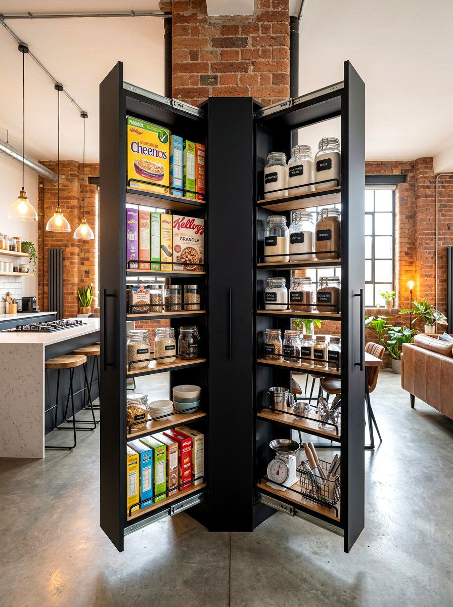 Double Sided Pull Out - 30 pull out pantry ideas
