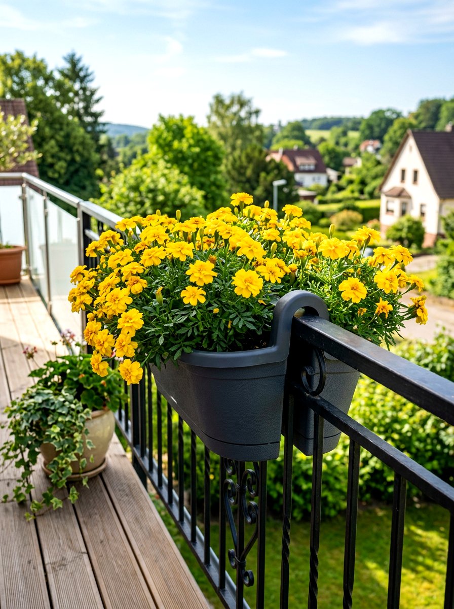 Double Sided Railing Planter - 30 flower box railing ideas