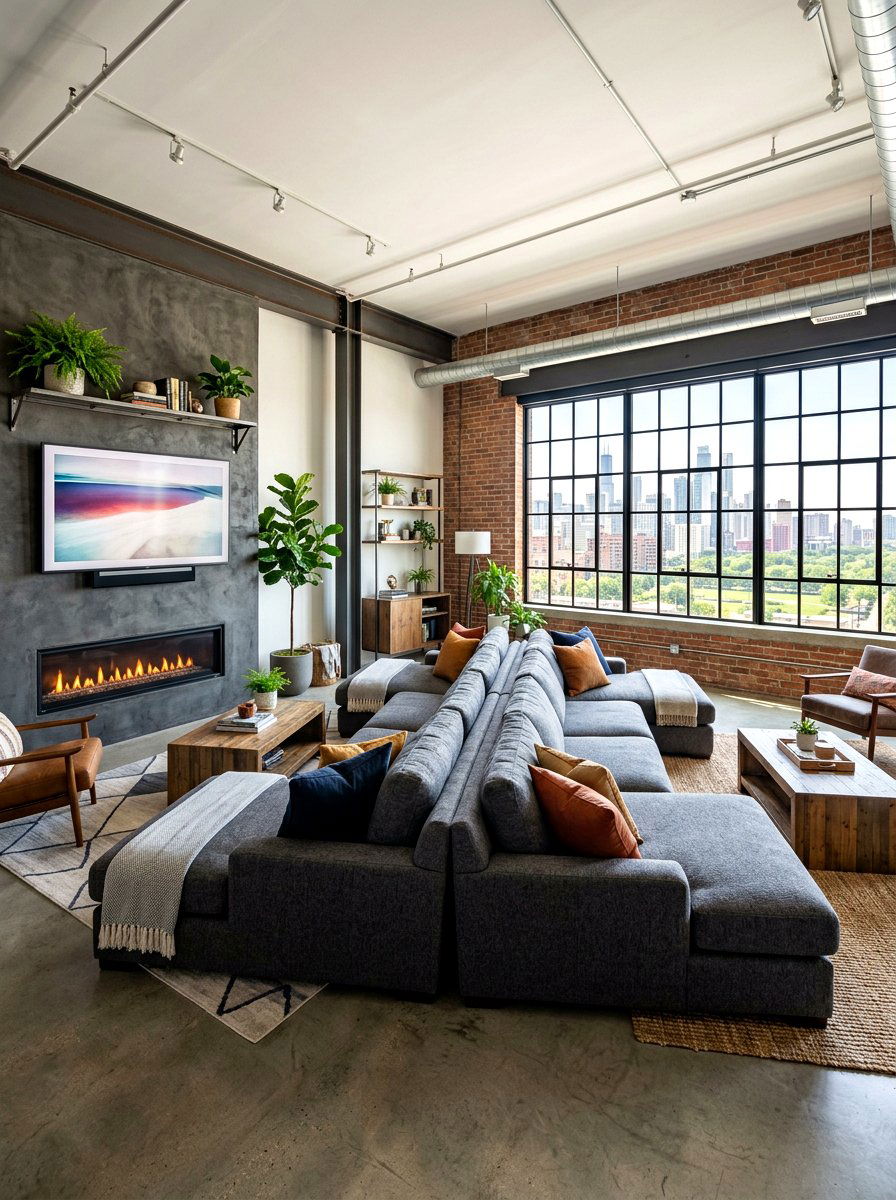 Double Sided Sofa Zone - 30 conversation seating ideas