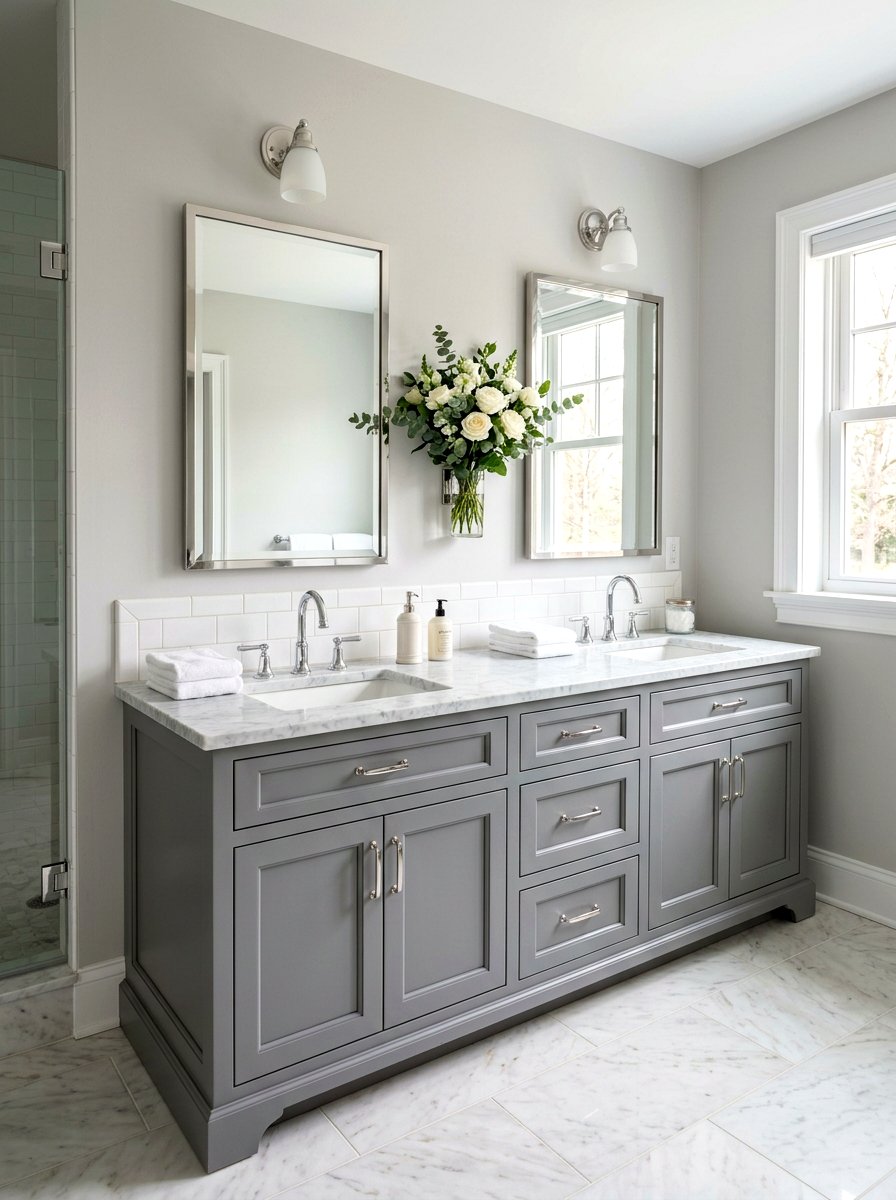 Double Sink Bathroom Vanity - 30 Hamptons bathroom ideas