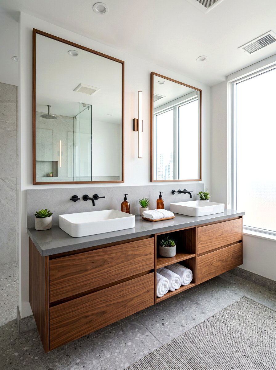 Double Sink Vanity - 30 condo bathroom ideas