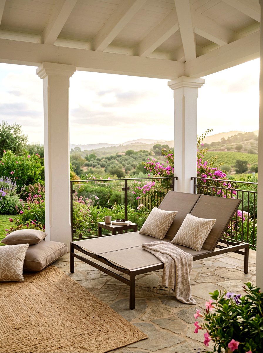 Double Sling Outdoor Lounge - 30 sling chair patio ideas