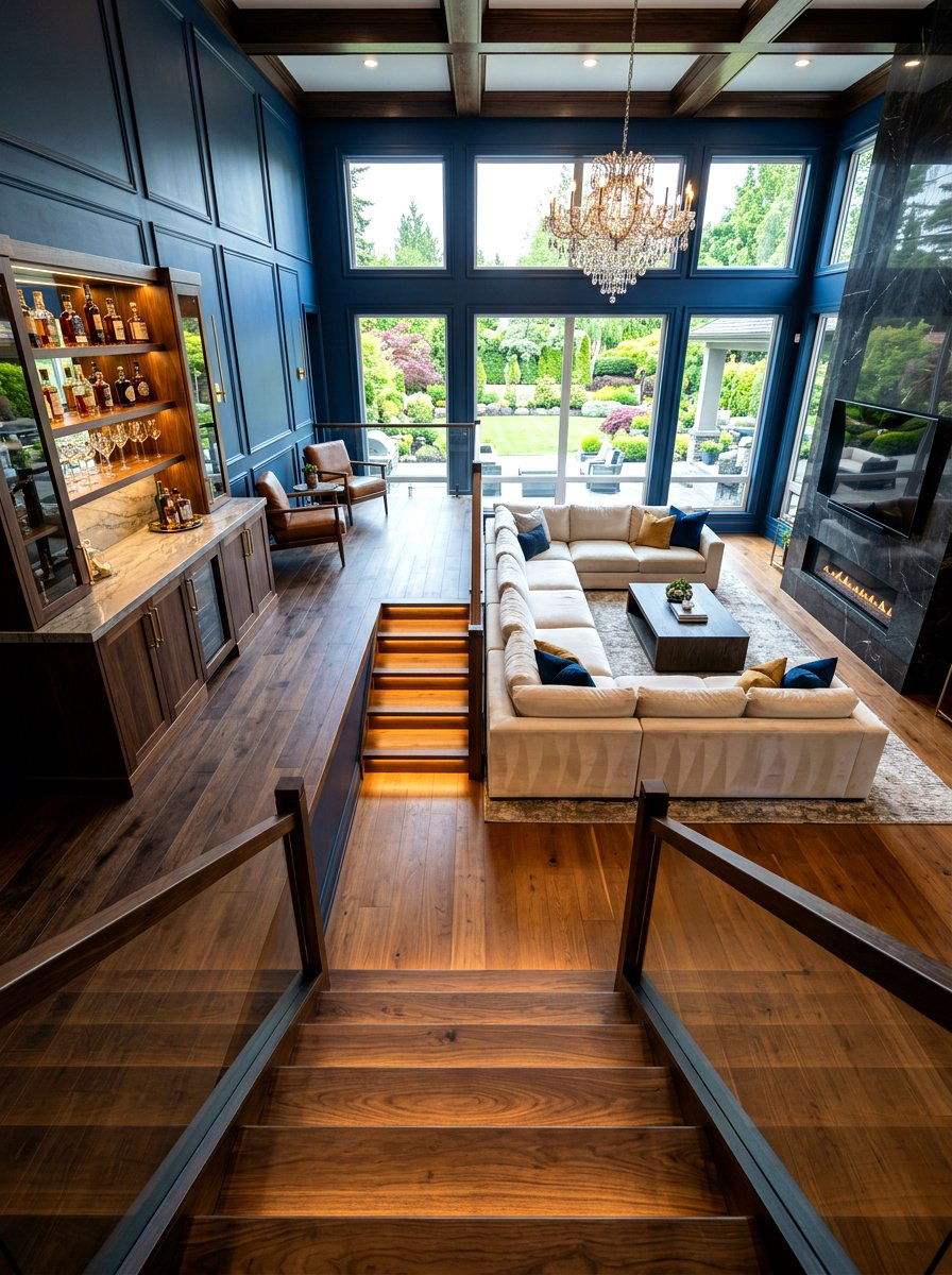 Double Step Down Living Room - 30 step down living room ideas