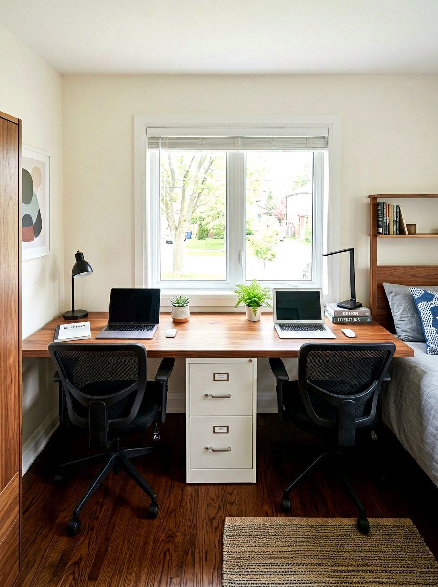 Double Student Desk - 30 homework station ideas