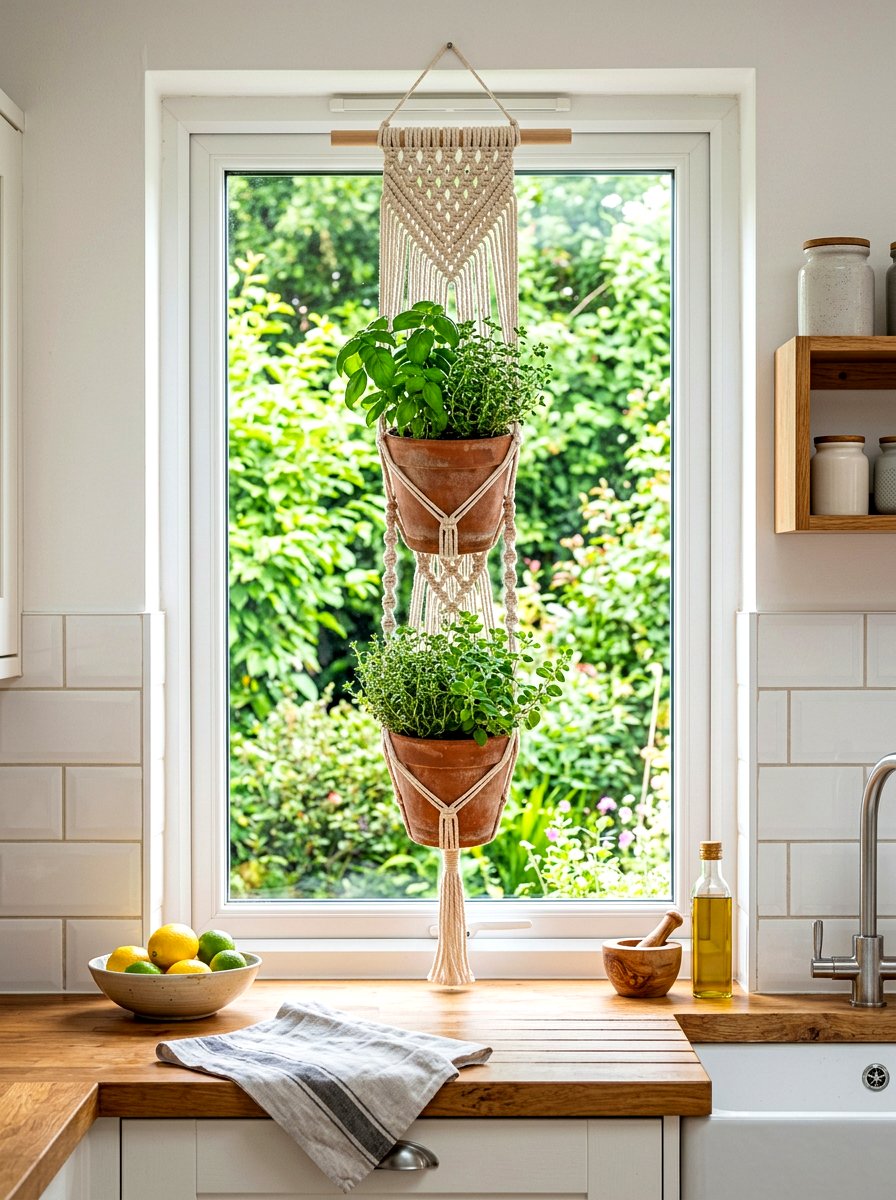 Double Tier Macrame Plant Hanger - 30 macrame plant hanger ideas