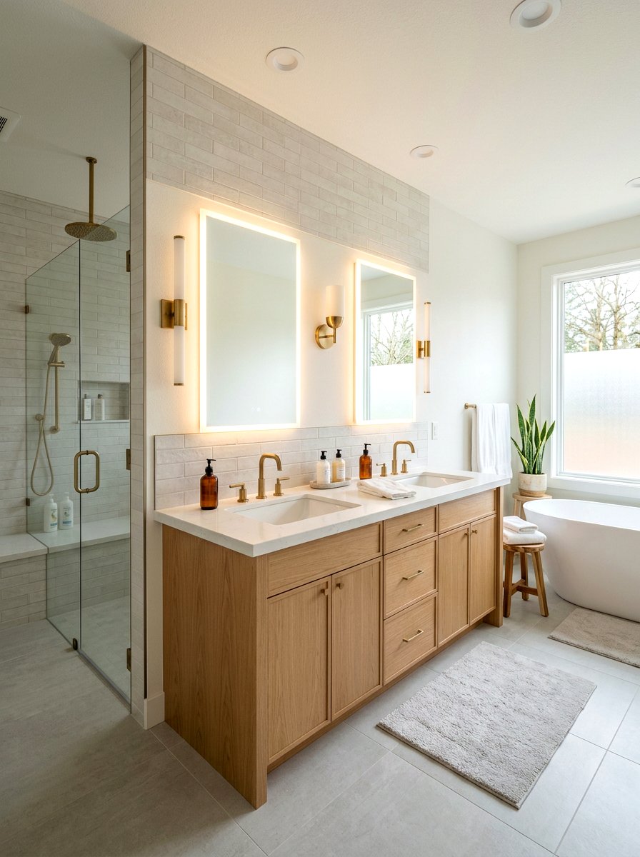 Double Vanity - 30 master bathroom ideas