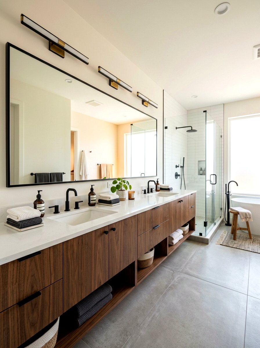 Double Vanity - 30 modern bathroom ideas