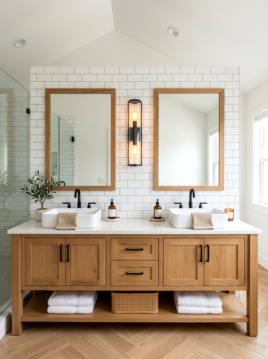 Double Vanity Bathroom Mirrors - 30 bathroom mirror ideas