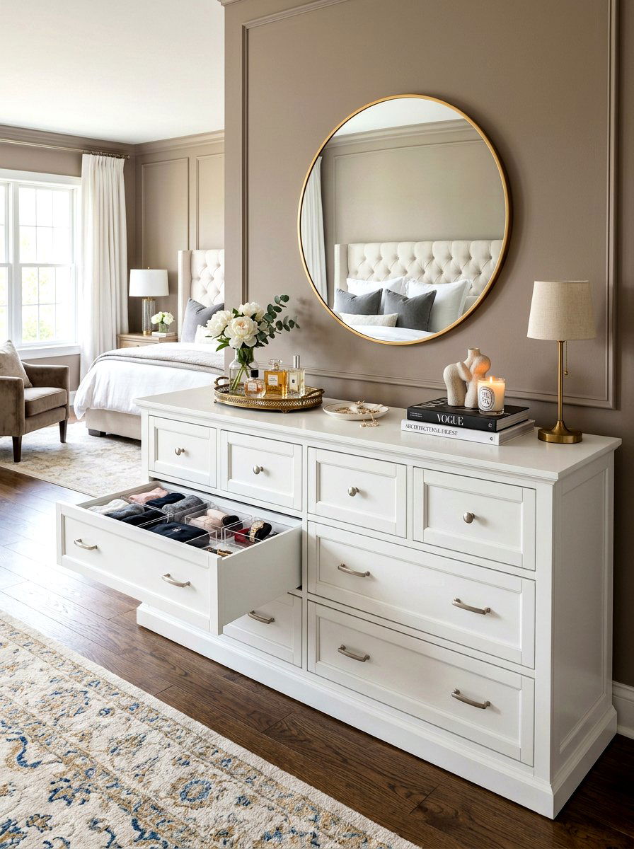 Double Wide Dresser - 30 organizing bedroom dresser ideas