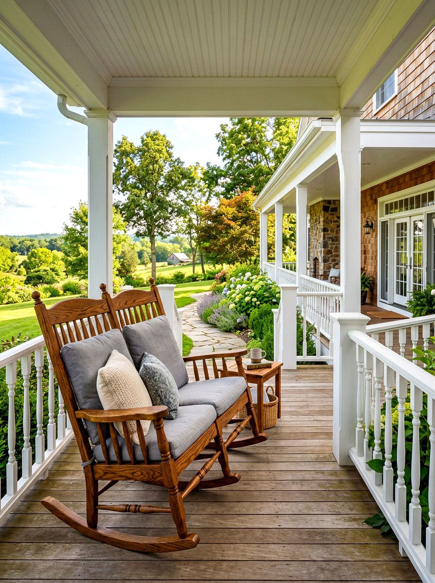 Double Wide Porch Rocking Chair - 30 porch rocking chair ideas