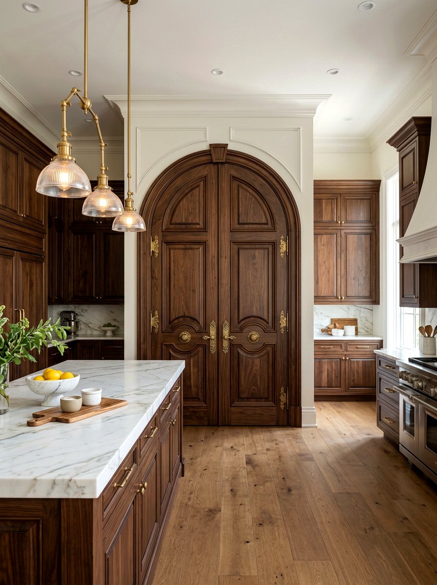 Double arched pantry door - 30 arched pantry door ideas