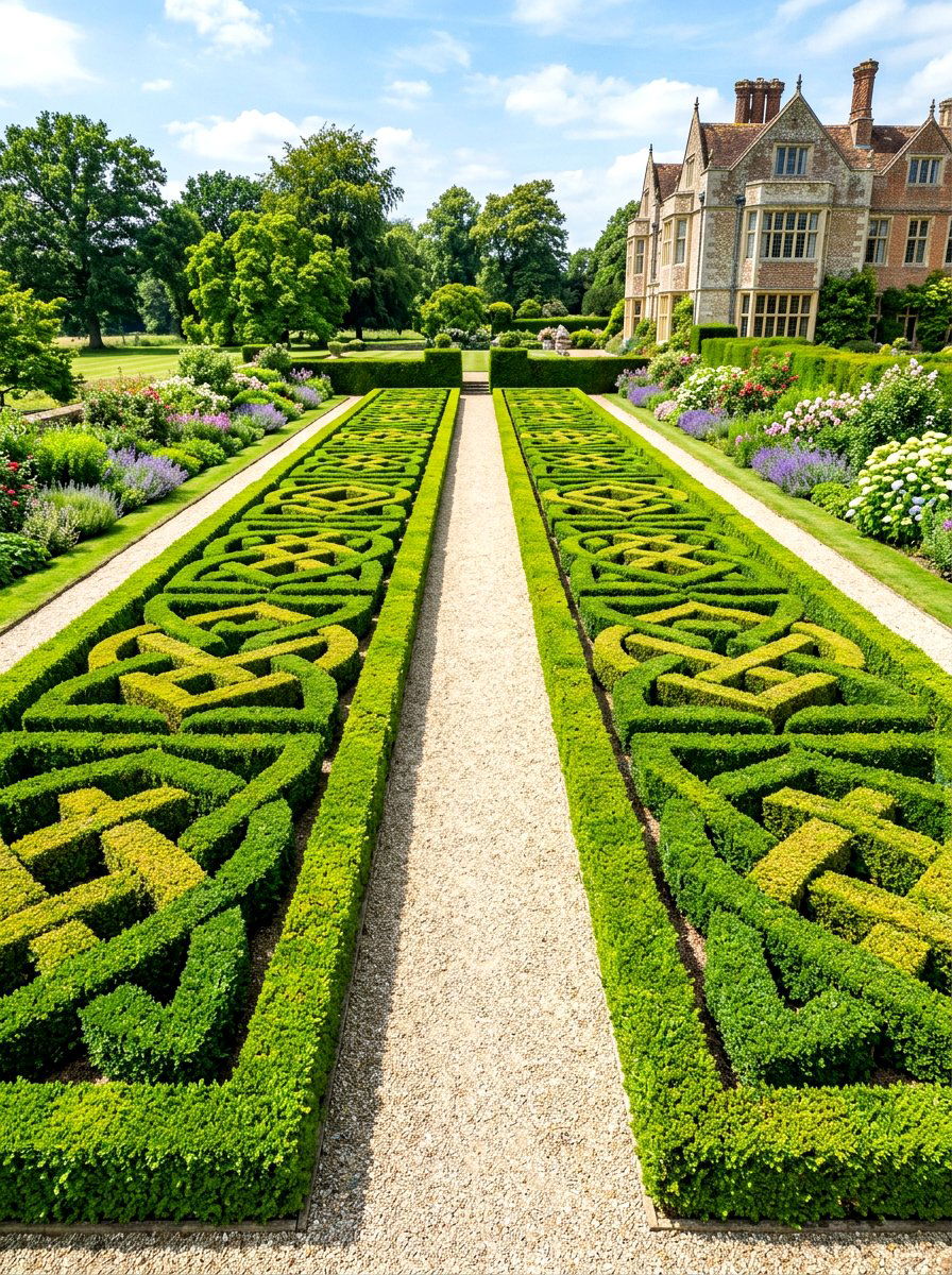 Double border knot garden - 30 knot garden ideas