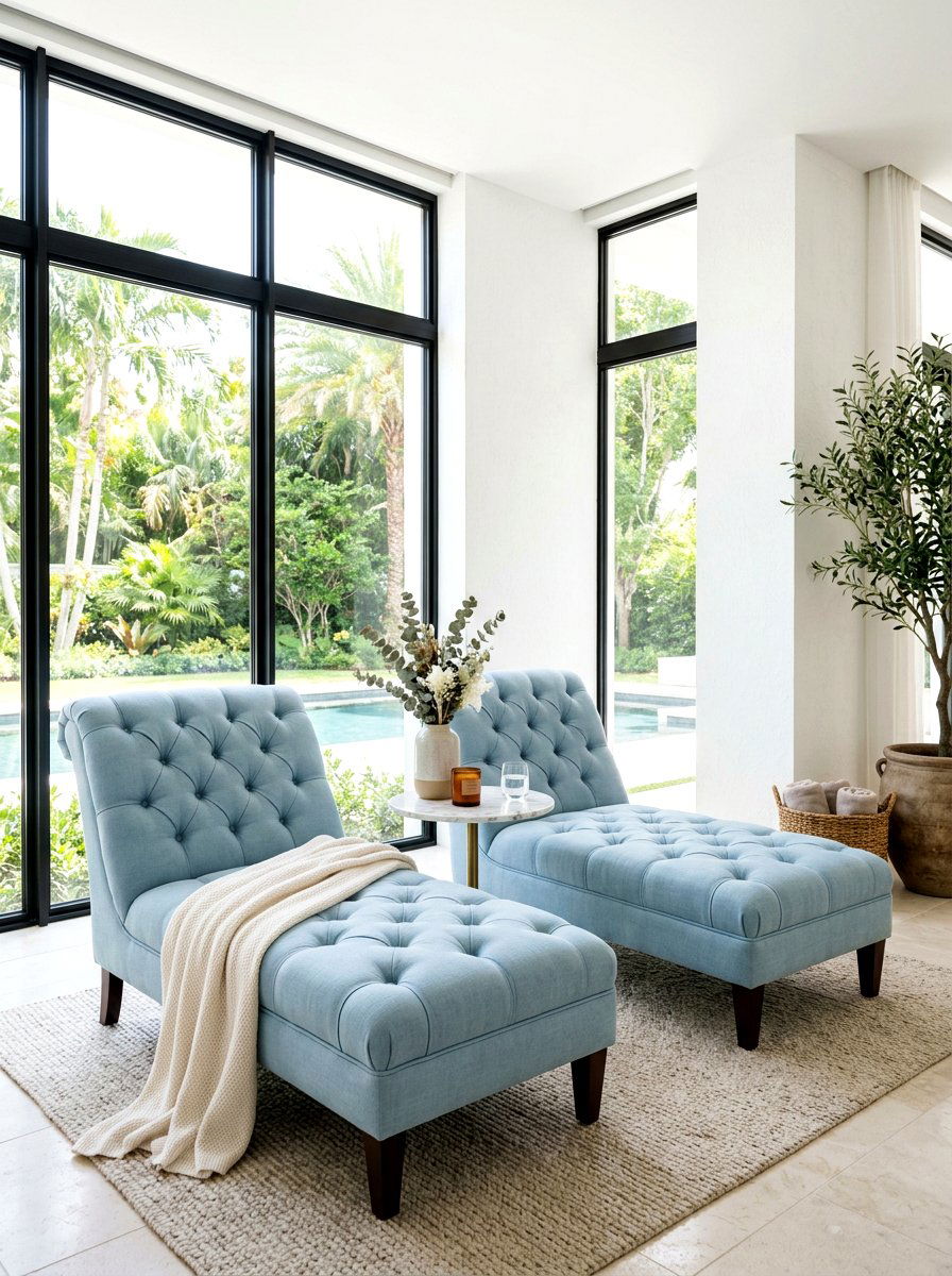 Double chaise lounge - 30 screen free living room ideas
