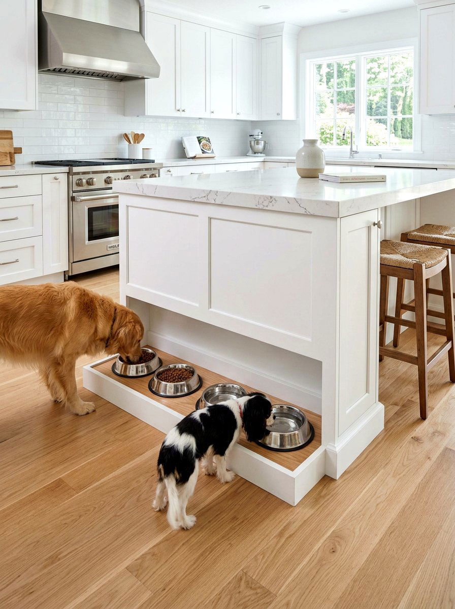 Double dog feeding station kitchen - 30 pet station kitchen ideas