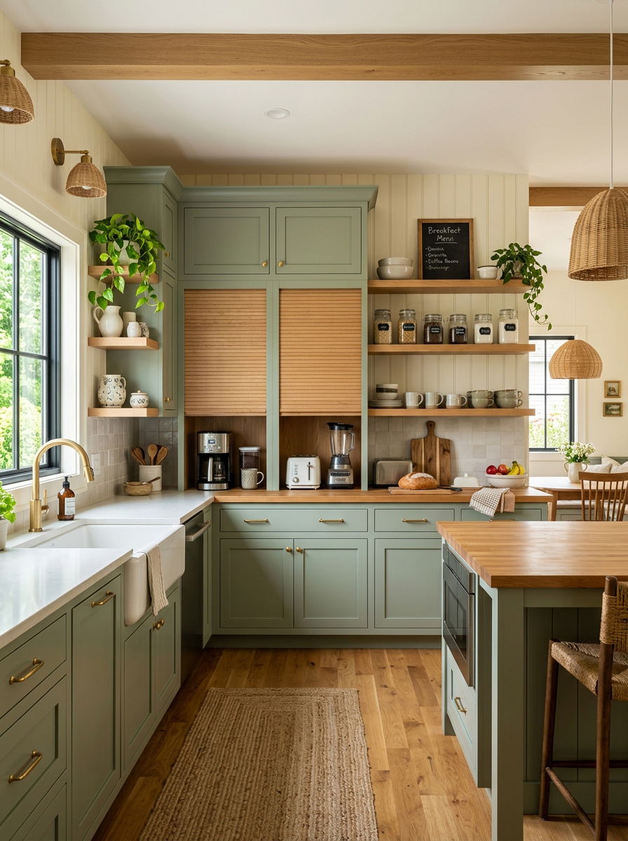 Double door appliance garage - 30 hidden toaster garage ideas aesthetic