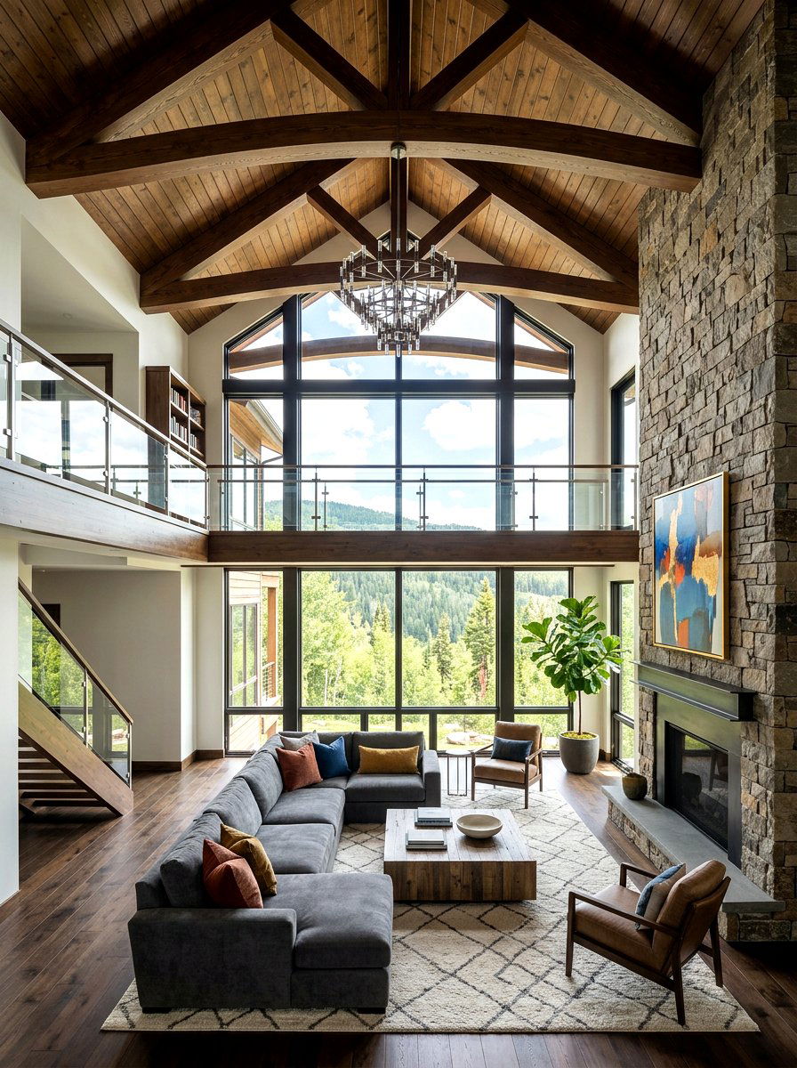Double height vaulted ceiling - 30 vaulted ceiling ideas
