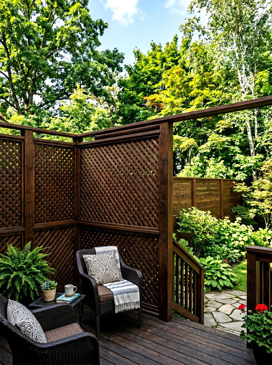 Double layer lattice panels - 30 deck skirting lattice ideas
