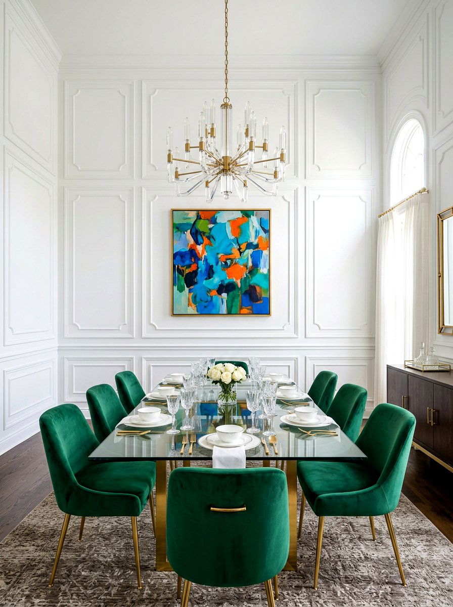 Double layer picture frame molding - 30 dining room wall molding ideas