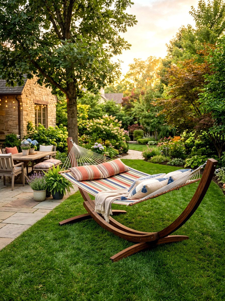 Double person hammock - 30 hammock patio ideas