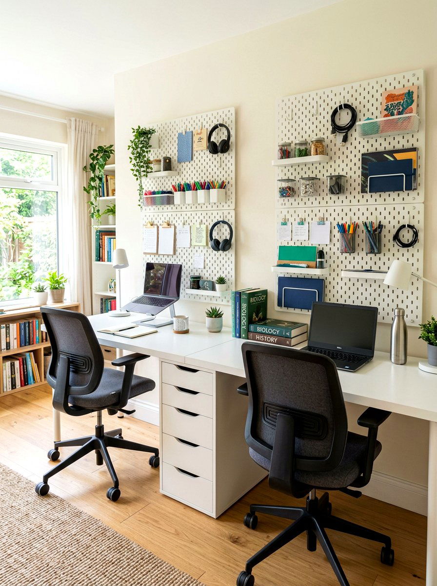 Double person homework station - 30 homework nook ideas