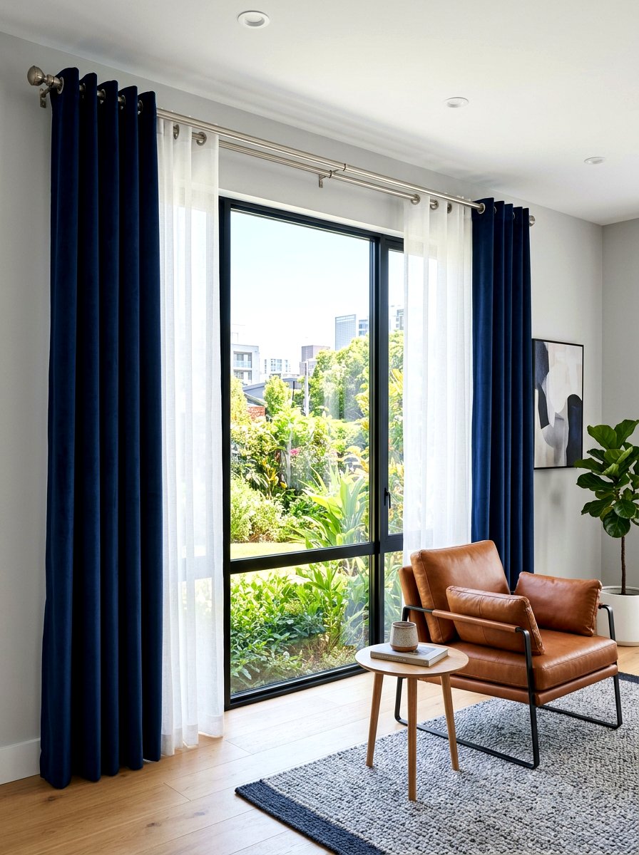 Double rod curtain sets - 30 sheer curtain ideas