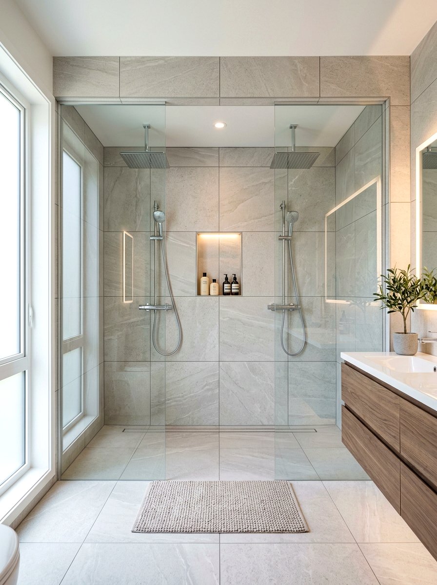30 Double Shower Bathroom Ideas for a Luxury, Spa-Ready Look