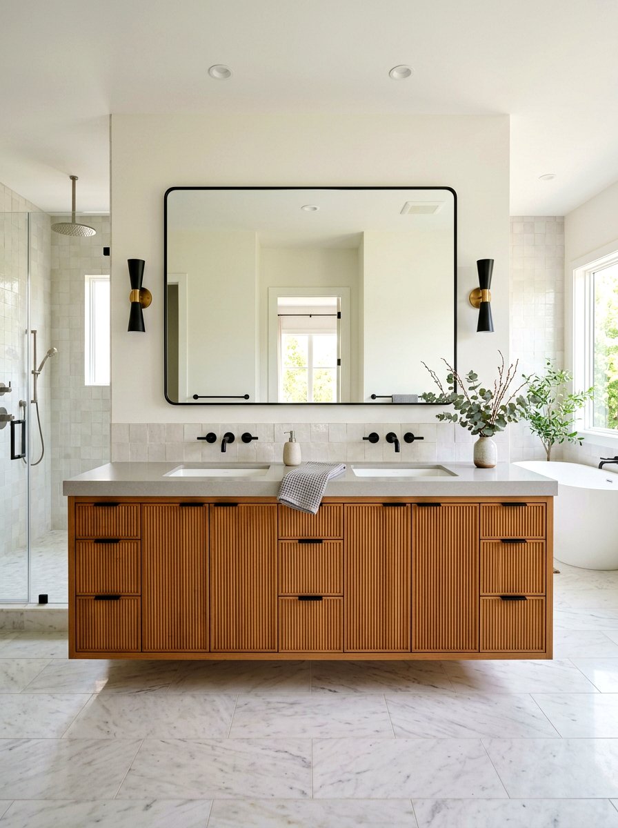 30 Reeded Vanity Bathroom Ideas for Spa-Like Sophistication
