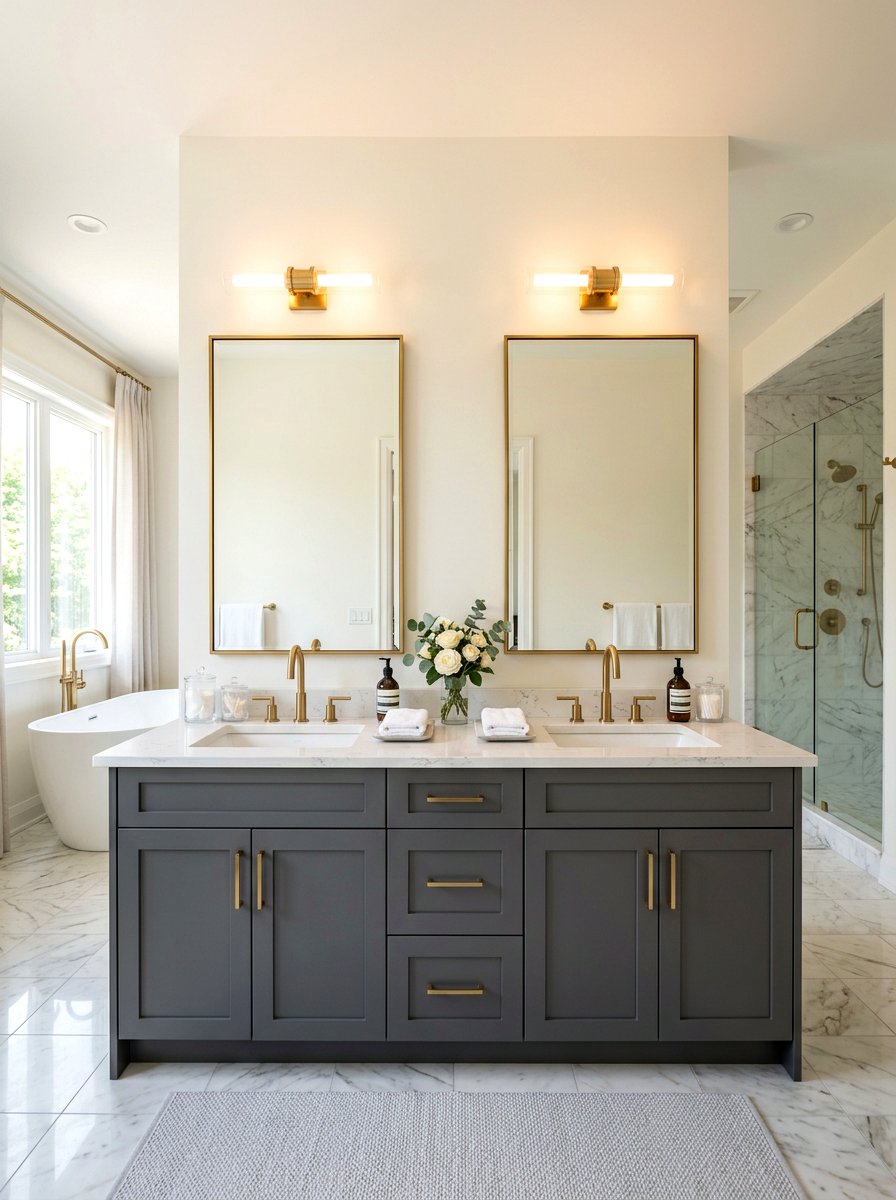 Double sink vanity - 30 bathroom makeover ideas
