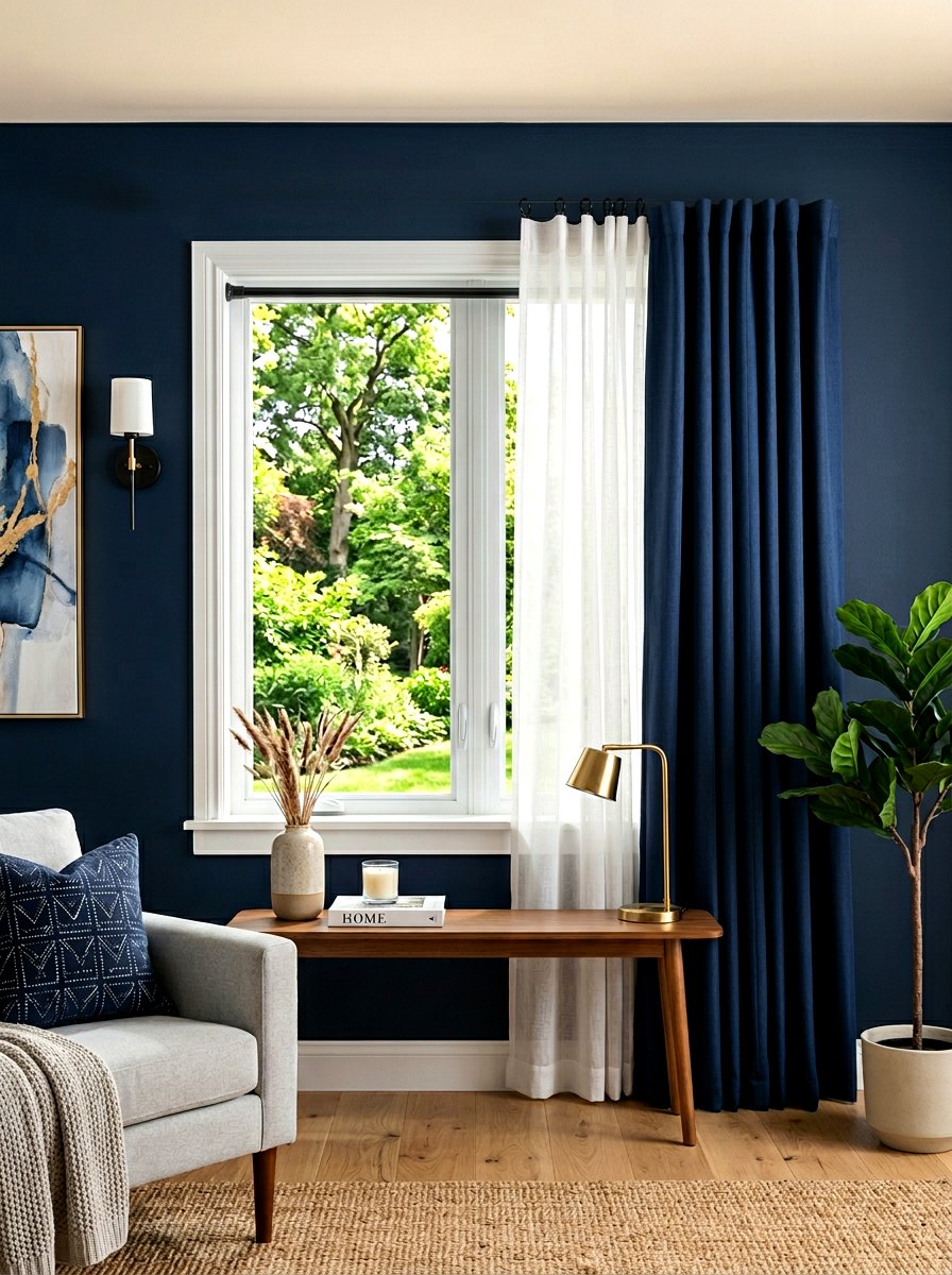 Double tension rod - 30 no drill curtain ideas aesthetic