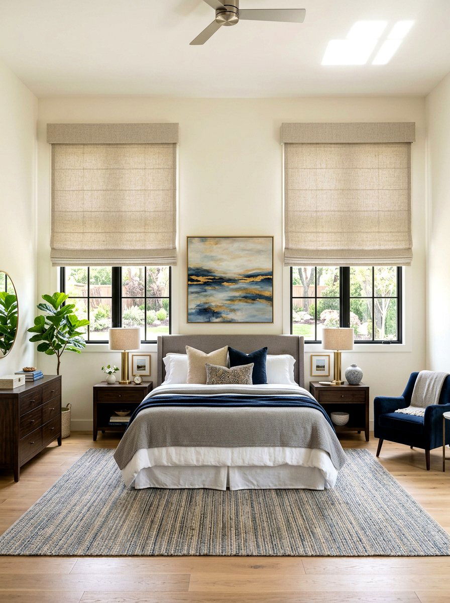 Double window roman shades - 30 roman shade ideas
