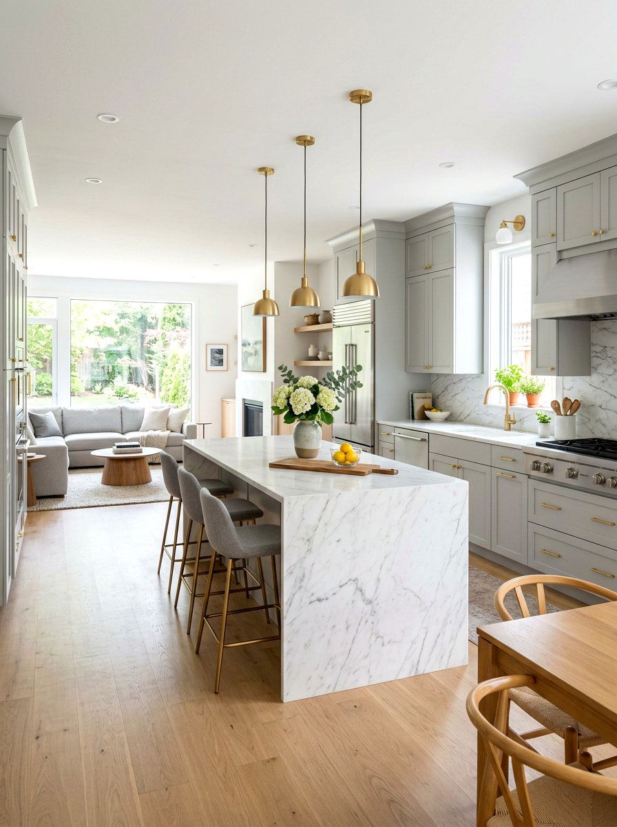 Dove Gray Kitchen Cabinets - 30 painted kitchen cabinet ideas