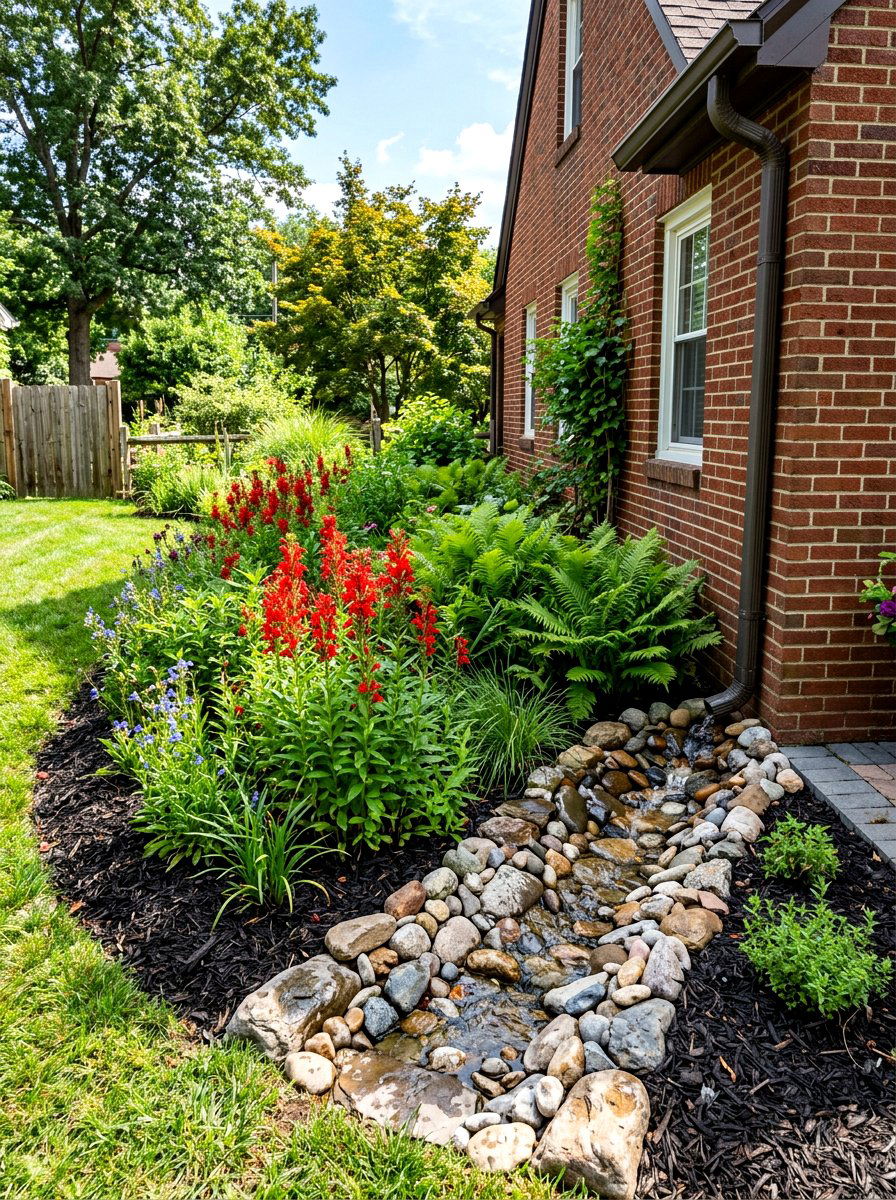Downspout Rain Garden Extension - 30 rain garden ideas