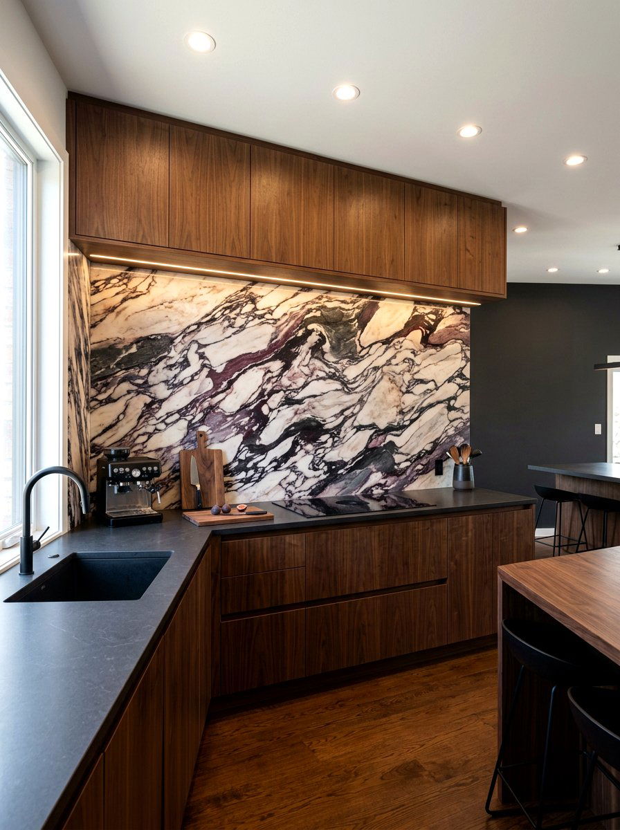 30 Slab Stone Backsplash Ideas for a Statement-Worthy Kitchen