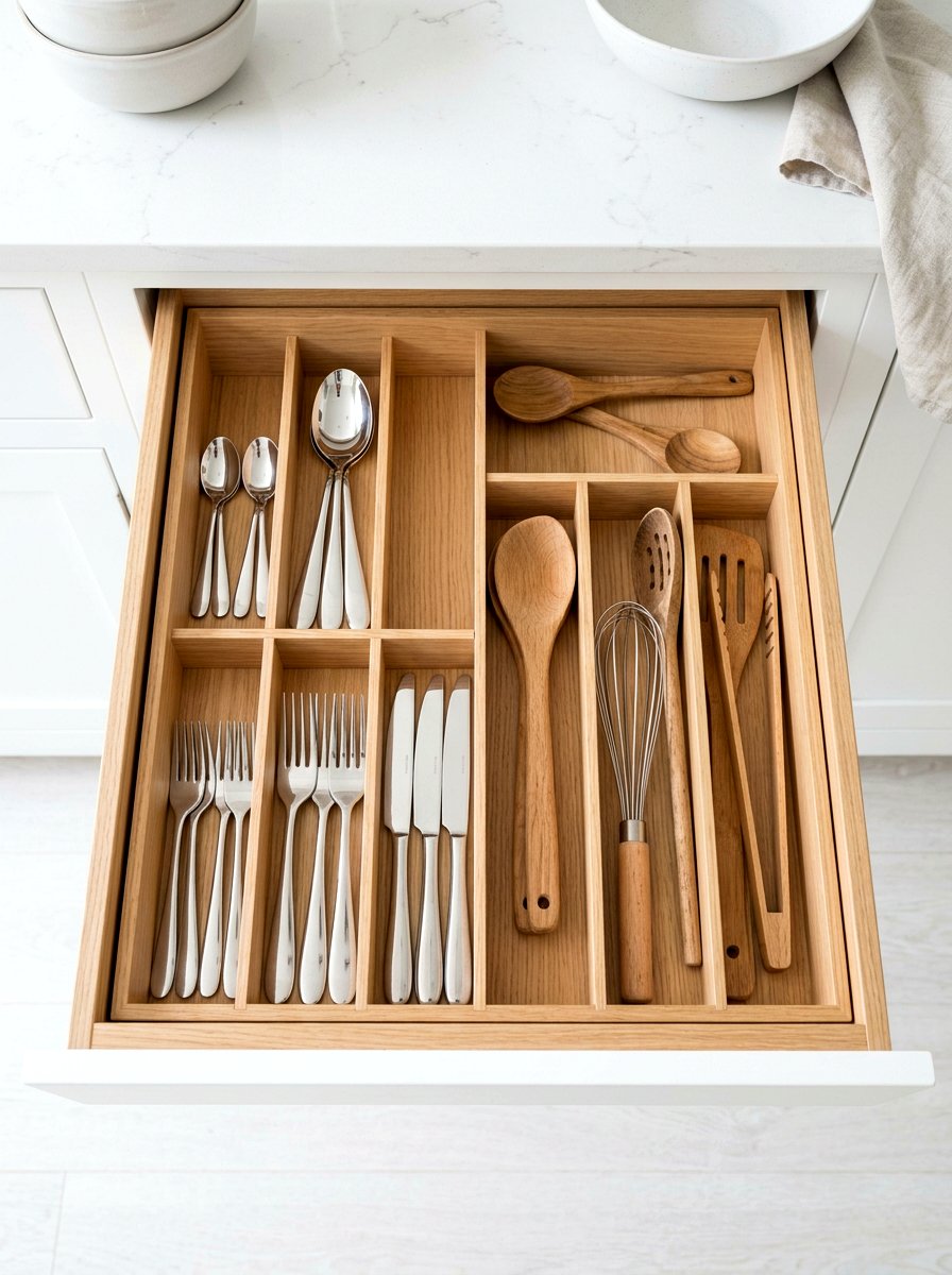 Drawer Divider Insert - 30 micro kitchen storage ideas
