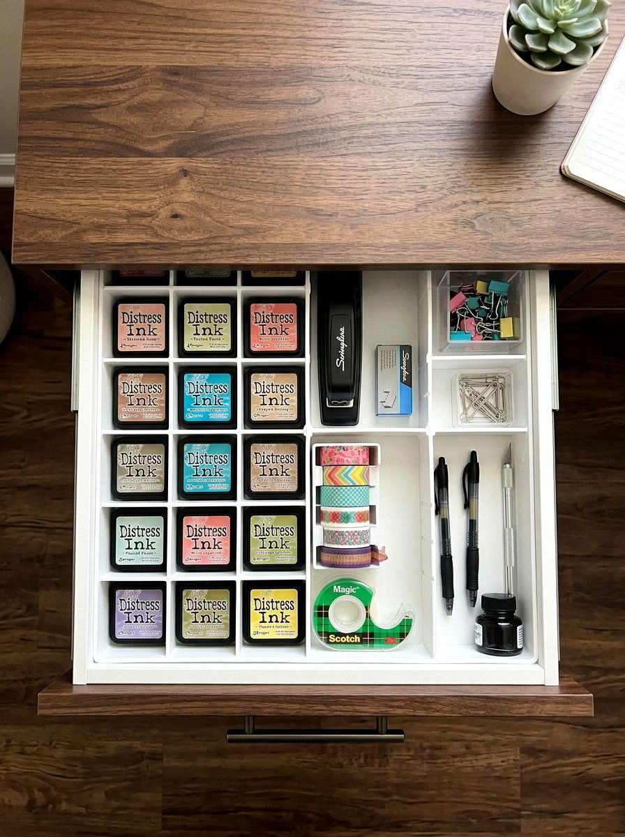 Drawer Dividers - 30 scrapbook storage ideas